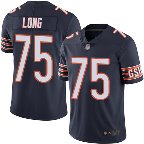 Chicago Bears Limited Navy Blue Men Kyle Long Home Jersey NFL Football 75 Vapor Untouchable